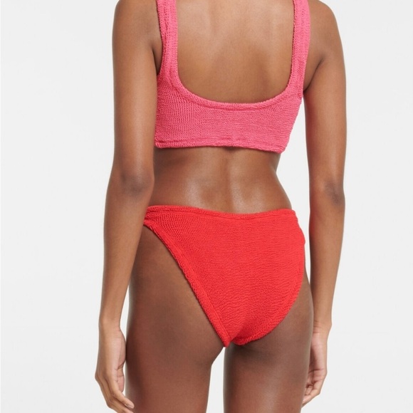 New Hunza g Juno twisted bikini set in hot pink /red one size - Picture 8 of 11